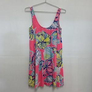 Lilly Pulitzer Carmel Kir Royal Pink Swept By The Tides Tank Dress XS EUC